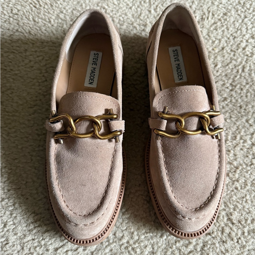 Steve Madden Women's leather Tan Loafers